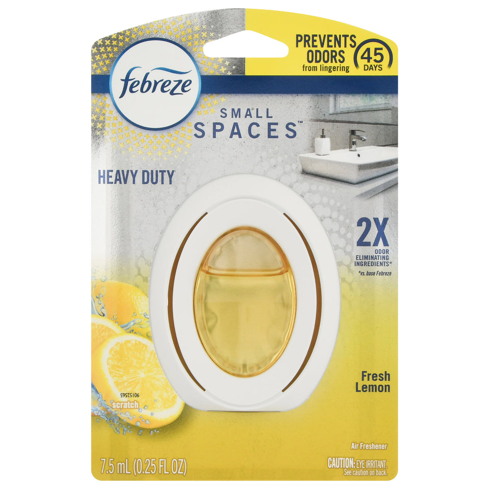 Febreze Small Spaces Fresh Lemon Air Freshener 0.25 fl oz - 0.25 FZ 6 Pack