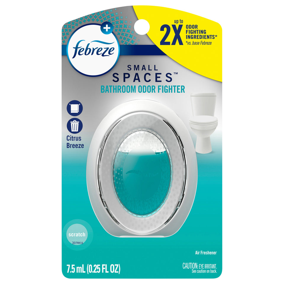 Febreze Small Spaces Air Freshener Bathroom Odor Fighter, .25 fl. oz. - 0.25 FZ 6 Pack