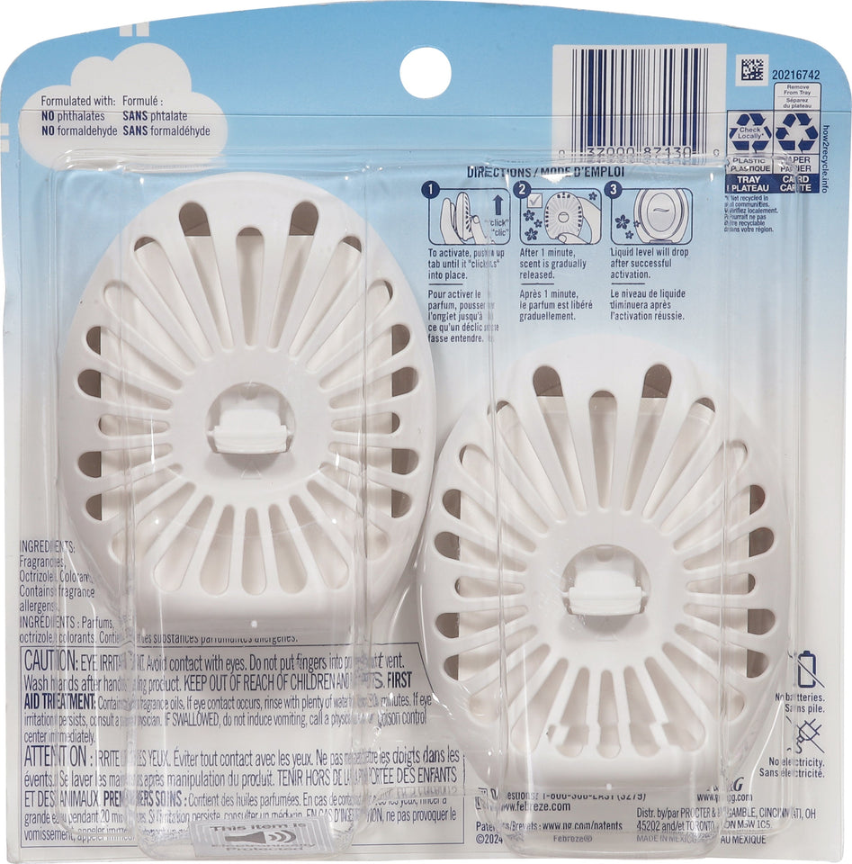 Febreze Small Spaces Moonlight Breeze Air Freshener 2 - 0.25 fl oz Units - 6 Pack