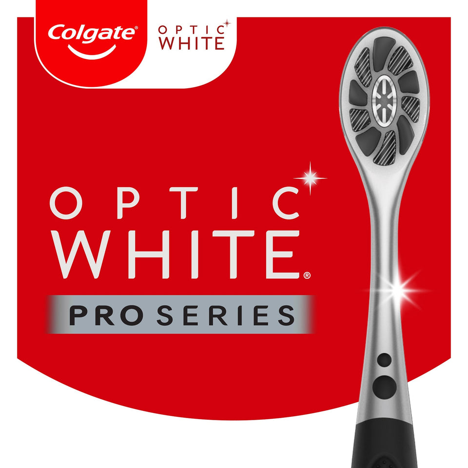 Optic White Pro Series Charcoal Manual Toothbrush for Adults. In text: Optic White Pro Series.