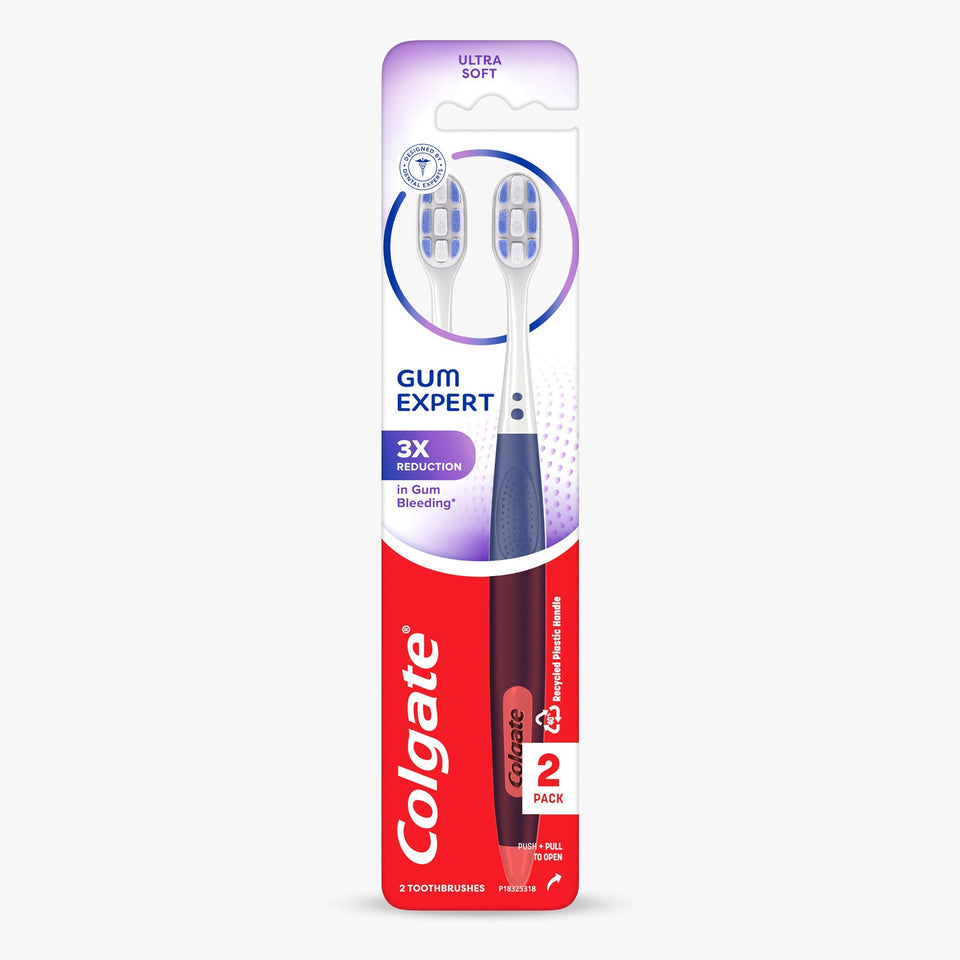 Colgate Gum Expert Ultra Soft Toothbrush 2 Pack.