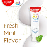 Colgate Total Active Prevention Mint Whitening Toothpaste. In text: Fresh mint flavor.