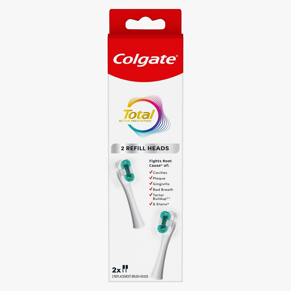 Colgate Total Battery Replacement Toothbrush Heads 2 Pack