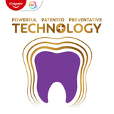 A graphic of a tooth. In text: Powerful, patented, preventative technology. 