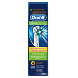 Oral-B Cross Action Refill Head White 4s