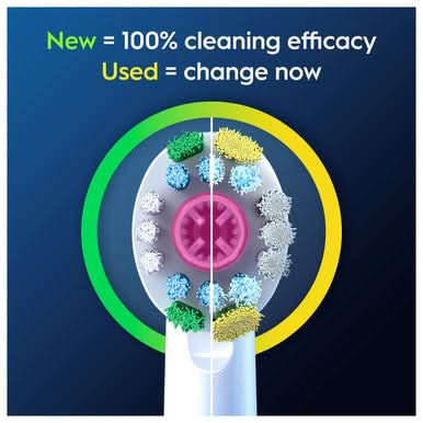 Oral-B Cross Action Refill Head White 4s