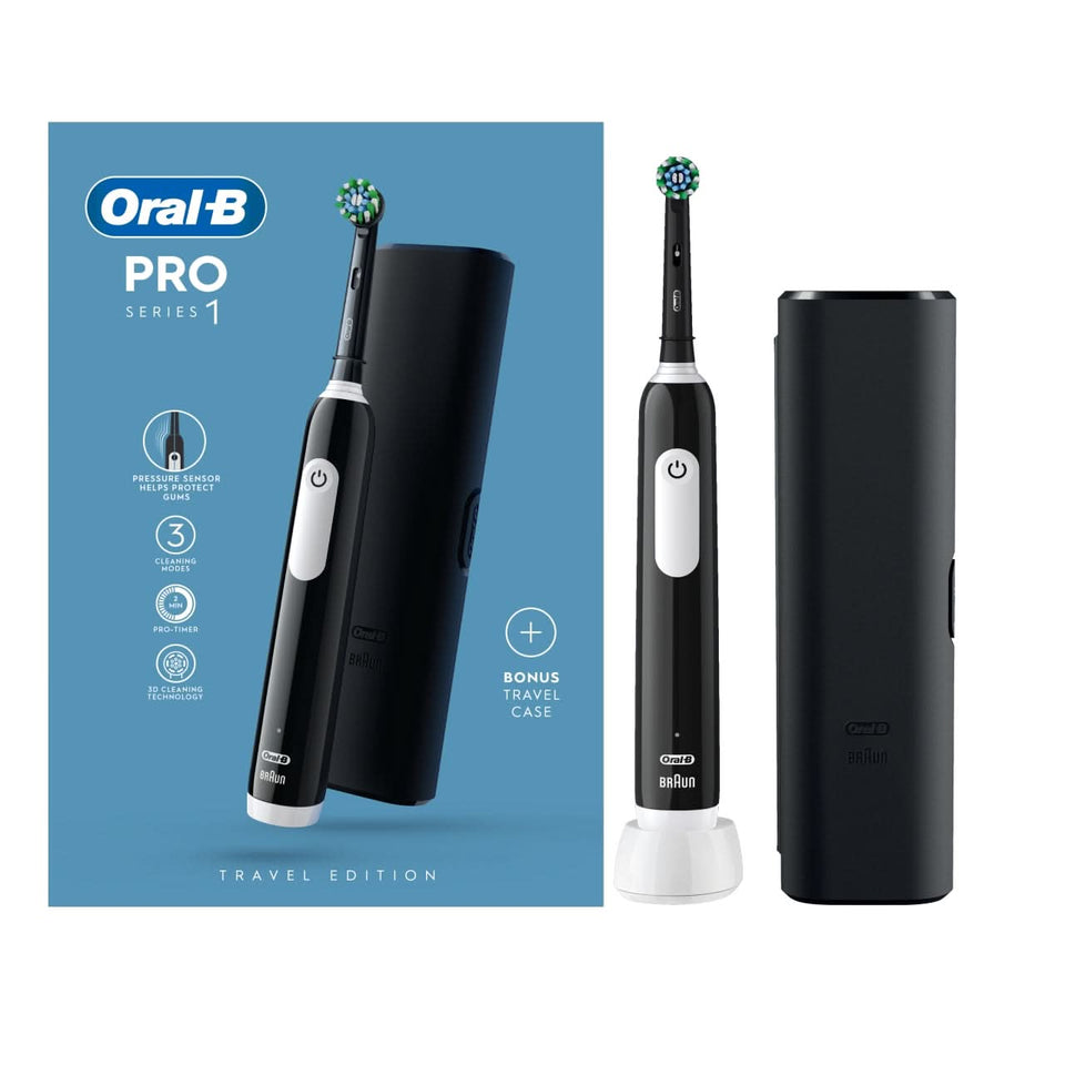 Oral-B Pro 1 Cross Action Black & Travel Case