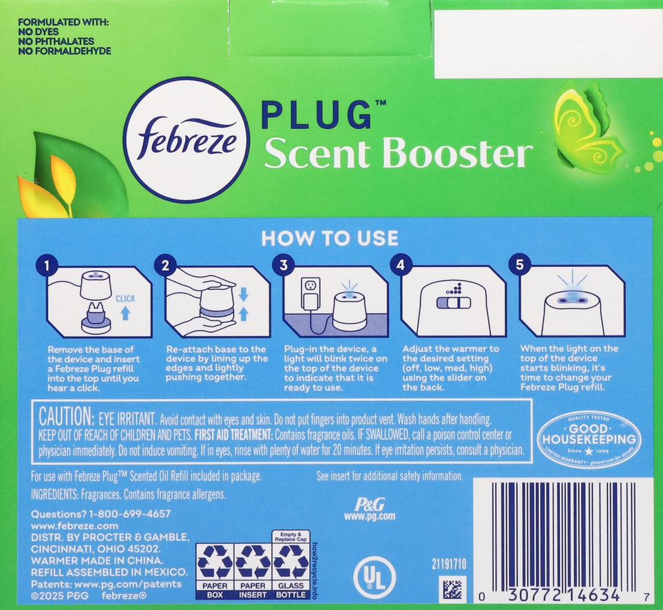 Febreze Plug Scent Booster Scented Oil Refill + Oil Warmer 1 ea - 2 Pack